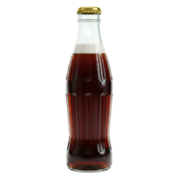 A bottle of coke with a lid on it png