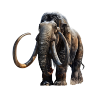 A mammoth with large tusks png