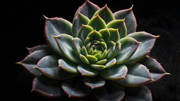 Dark Moody Succulent Close Up photo