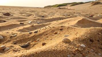 Golden Beach Sand Texture Close Up photo