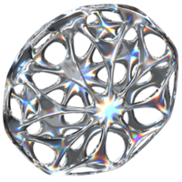 3D icon of a glass abstract shape in angled view png