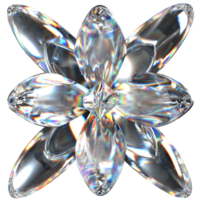 3D icon of a glass flower png