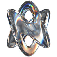 3D icon of a glass arrow shaped object png
