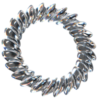 3D icon of a glass abstract donut png