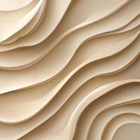 Abstract beige wavy background with flowing lines photo