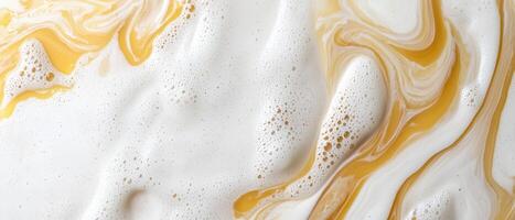 Swirls of honey and cream create a visually appealing texture photo