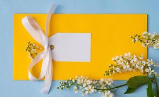 A postcard for Valentine's Day, spring. Flowers composition. Frame made of dried rose flowers on white background. photo