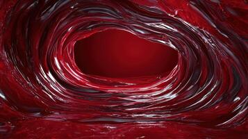 Abstract red swirl background with a glossy texture photo