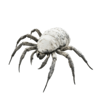 detailed 3D microscopic view of dust mite showcasing its intricate features and textures. This highlights unique anatomy and structure of this tiny creature, evoking curiosity and fascination png