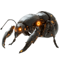 futuristic robotic ant with articulated legs and glowing features, showcasing advanced technology and design. This unique creature blends nature and innovation seamlessly png