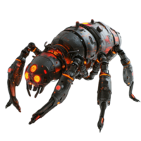 robotic ant with mechanical joints and glowing features, showcasing intricate design and advanced technology. This futuristic creature embodies innovation and creativity png