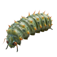 close up 3D model of lacewing larva showcasing its intricate details and spiny texture. This fascinating creature highlights beauty of nature design and adaptation png