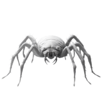 detailed 3D microscopic view of dust mite showcasing its intricate features and unique structure. This highlights fascinating world of microscopic organisms png