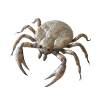 detailed 3D model of crab with sharp claws and textured shell, showcasing its realistic features and intricate design. This model is perfect for educational and artistic purposes png