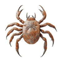 detailed 3D model of crab with textured shell and prominent claws, showcasing its natural features and realistic appearance. This model is perfect for educational and artistic purposes png