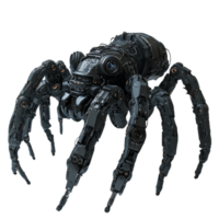 sci fi robotic tarantula with intricate mechanical details and glowing elements, showcasing advanced technology and design. This futuristic creature embodies innovation and creativity png