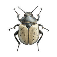 desert beetle in defensive posture, showcasing its unique features and textures. This insect displays blend of colors and patterns, emphasizing its adaptation to arid environments png