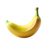 3d banana is isolated on transparent background png