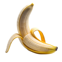 3d open banana is isolated on transparent background png