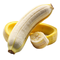 open banana is isolated on transparent background png