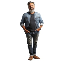 Man with a Beard Standing in Front of Transparent Background png
