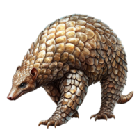 Luxurious Golden Pangolin Sculpture with Fine Craftsmanship png
