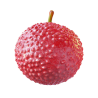 A red fruit is shown on a Transparent background png