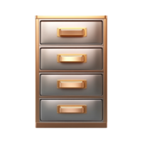 A drawer with three drawers on a transparent background png