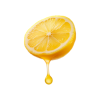 Drop of lemon juice on transparent background png