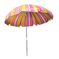 Elegant Beach Umbrella with Stripes on Transparent Background png