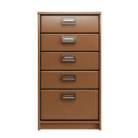 Large Filing Cabinet with Four Drawers on Transparent Background png