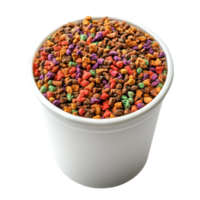 Cup of Assorted Cereal on Transparent Background png