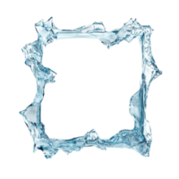 Ice Splash Frame on Transparent Background png