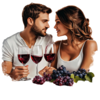 Adorable Couple Having Picnic on Transparent Background png