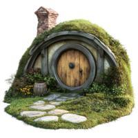 Small Hobbit House on Transparent Background png