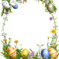 Easter Egg Wreath on Transparent Background png