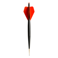 Dart on a Black Background with a Red Flight and Sharp Tip png