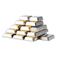 Pile of Precious Gold Bars Representing Wealth and Stability Investment png