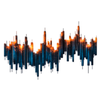 Vibrant Sound Wave Visualization with Abstract Color Gradient Effects png