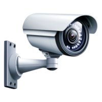 High-Resolution Security Camera on White Wall for Surveillance Use png