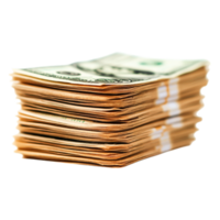 Stack of US Dollar Bills on with Detailed Texture png