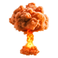 Dramatic Explosion of Clouds and Smoke with Fiery Center Glow png