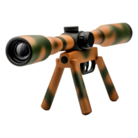 High-Detail Hunting Scope with Adjustable Magnification and Stand png