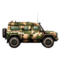 Armored Military Vehicle in Camouflage Pattern for Tactical Use png