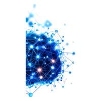 Blue Abstract Globe with Network Connections and Digital Nodes png