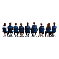 Group of Business Professionals in Conference Room Discussion Setting png