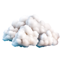 Fluffy White Clouds Against a Bright Blue Sky for Background Use png