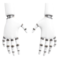 Futuristic robotic hands with intricate design and mechanical details png
