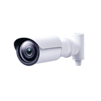 White Security Camera with Adjustable Lens for Surveillance Use png