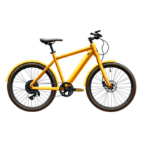 Bright Yellow Bicycle on Isolated Background with Modern Design png